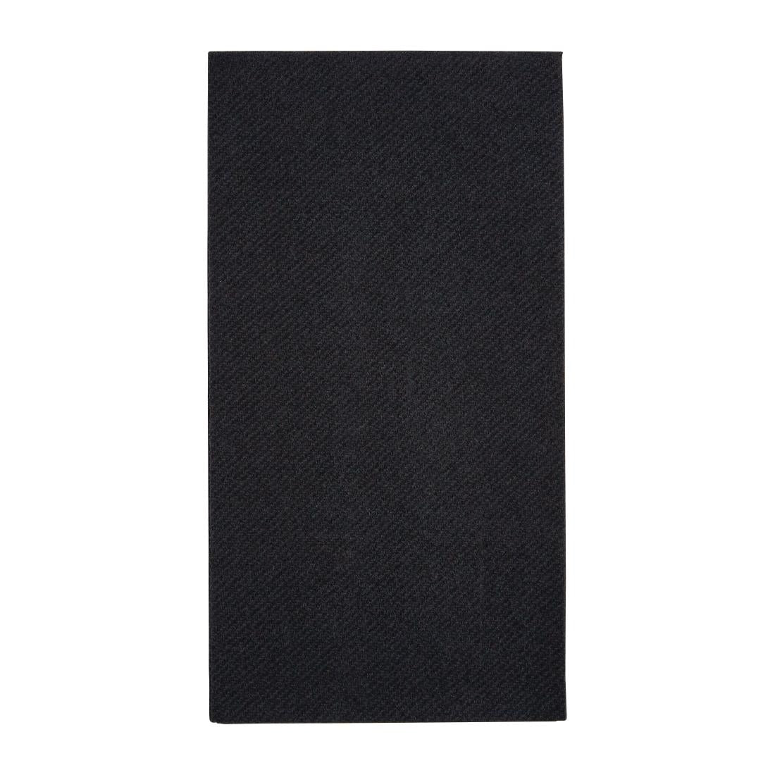 FE276 Fiesta Recyclebaar Premium Tablin Dinerservet Zwart 40x40cm Airlaid 1/8 Vouw (500 stuks)