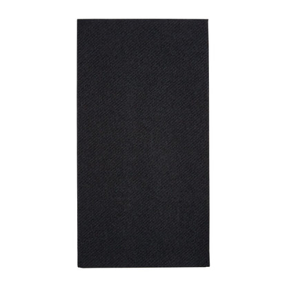 FE276 Fiesta Recyclebaar Premium Tablin Dinerservet Zwart 40x40cm Airlaid 1/8 Vouw (500 stuks)