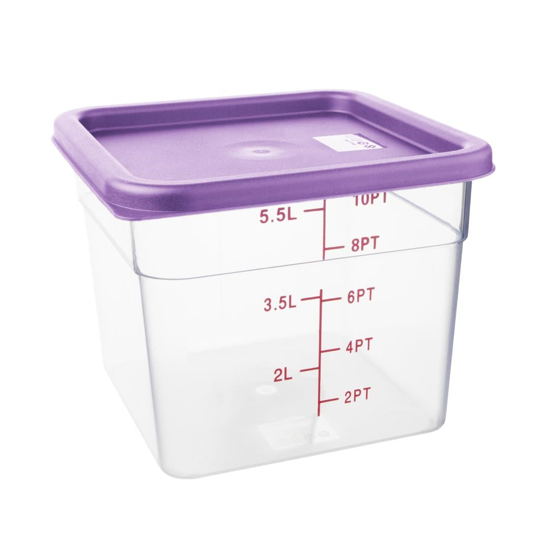 FX144 Hygiplas vierkante vershouddoos deksel, paars, medium