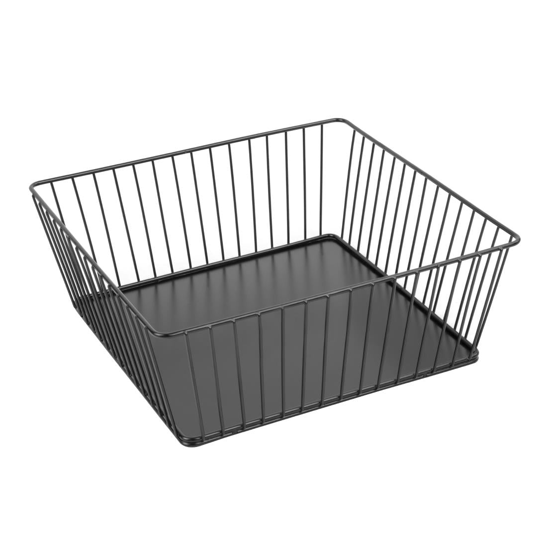 DP673 Olympia Wire Voedseldisplay Dienblad Vierkant Zwart - 280x280x100mm