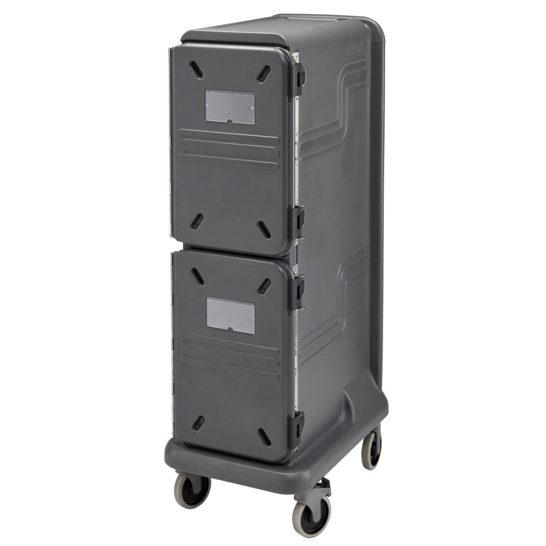 FU693 Cambro Ultra Pro Wagen Hoge Tweedeurs Wagen Voor Warme En Koude Gerechten, Antracietgrijs