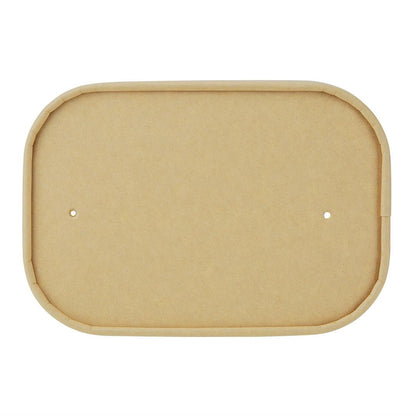 HW624 Fiesta Recyclebare Papieren Deksel Voor Rechthoekige Containers (300 stuks)