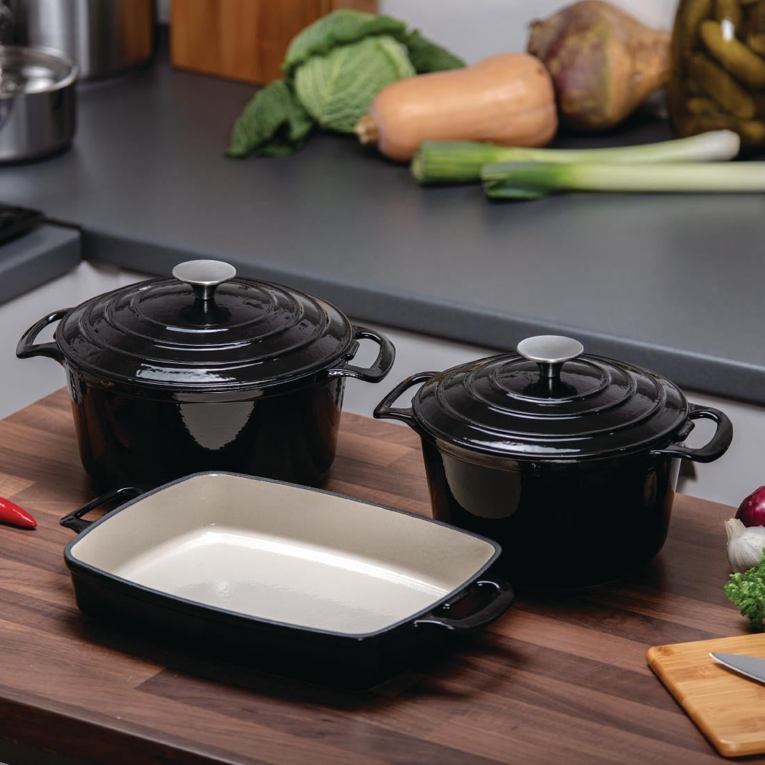 SA620 Vogue 3-delige set braadpannen en ovenschaal