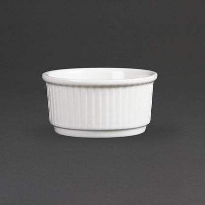 W421 Olympia Whiteware Stapelbare Ramekins 8,5cm (12 Stuks)
