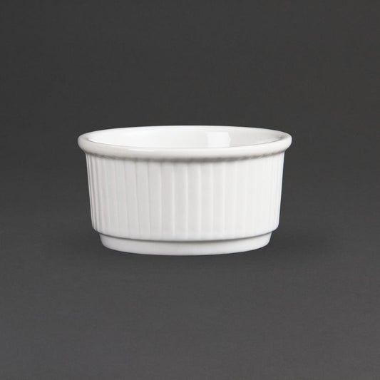 W421 Olympia Whiteware Stapelbare Ramekins 8,5cm (12 Stuks)