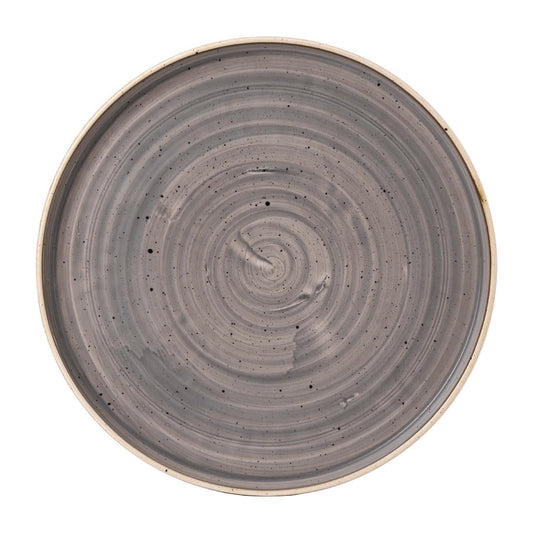 FJ918 Churchill Stonecast Grey Bord Met Opstaande Rand 27.9cm (6 stuks)
