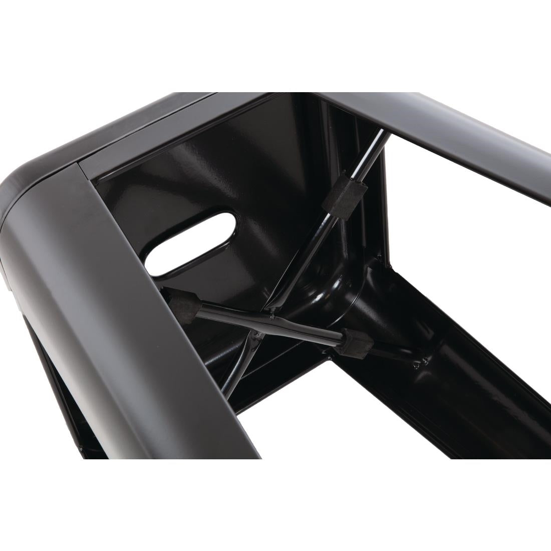 DL881 Bolero Bistro gegalvaniseerd stalen barkruk zwart (4 stuks)