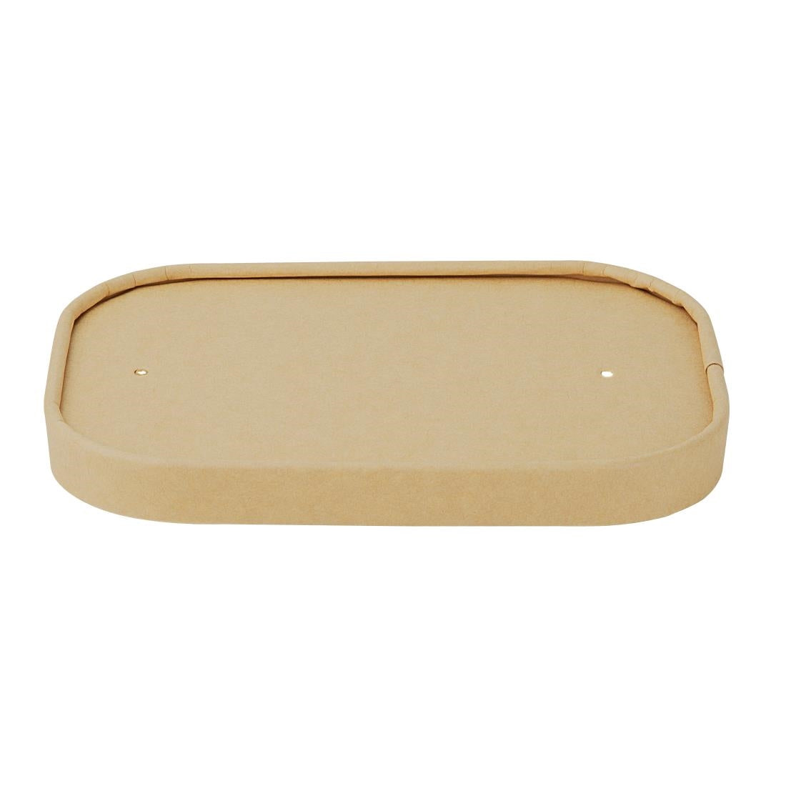 HW624 Fiesta Recyclebare Papieren Deksel Voor Rechthoekige Containers (300 stuks)