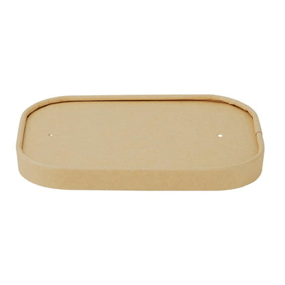 HW624 Fiesta Recyclebare Papieren Deksel Voor Rechthoekige Containers (300 stuks)