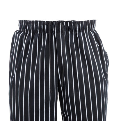 A940-S Chef Works Designer baggy koksbroek zwart-wit gestreept S