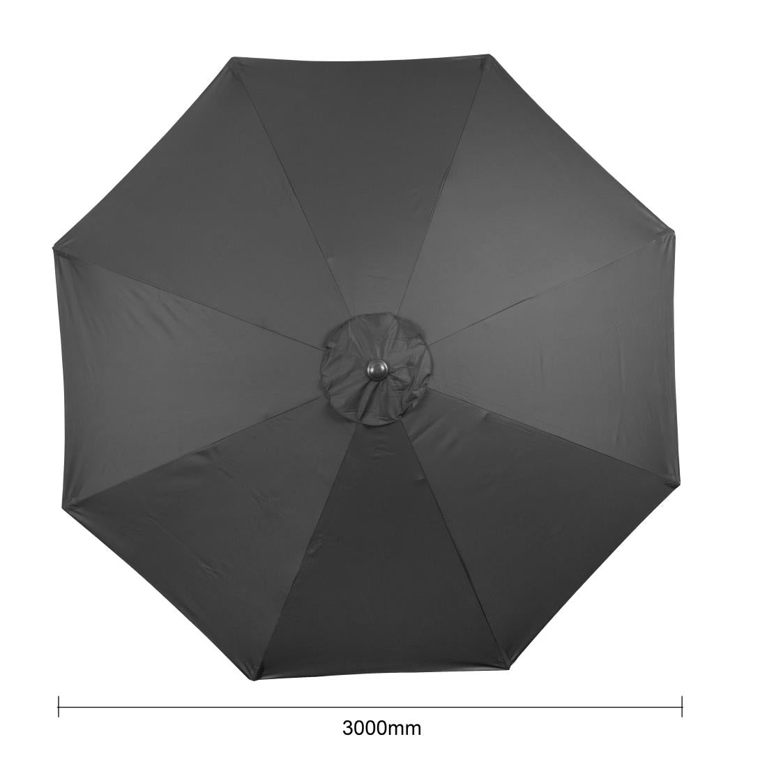 DZ870 Bolero Sevilla Ronde Parasol 3M Diameter Zwart
