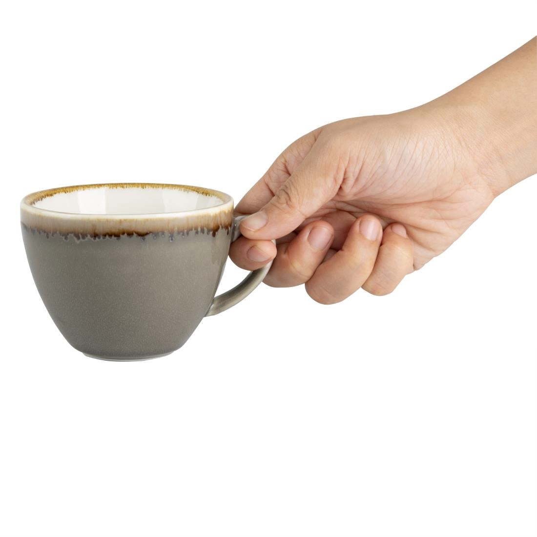 HC390 Olympia Kiln cappuccinokopjes grijs 230ml (6 stuks)