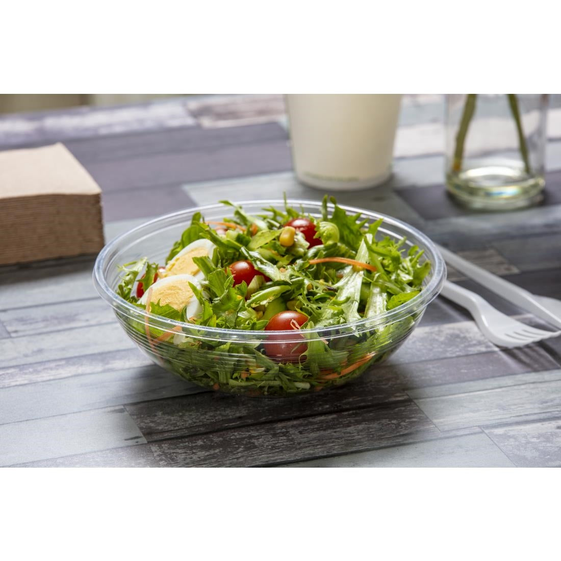 FS180 Vegware 185-serie composteerbare saladebakken 710ml (300 stuks)