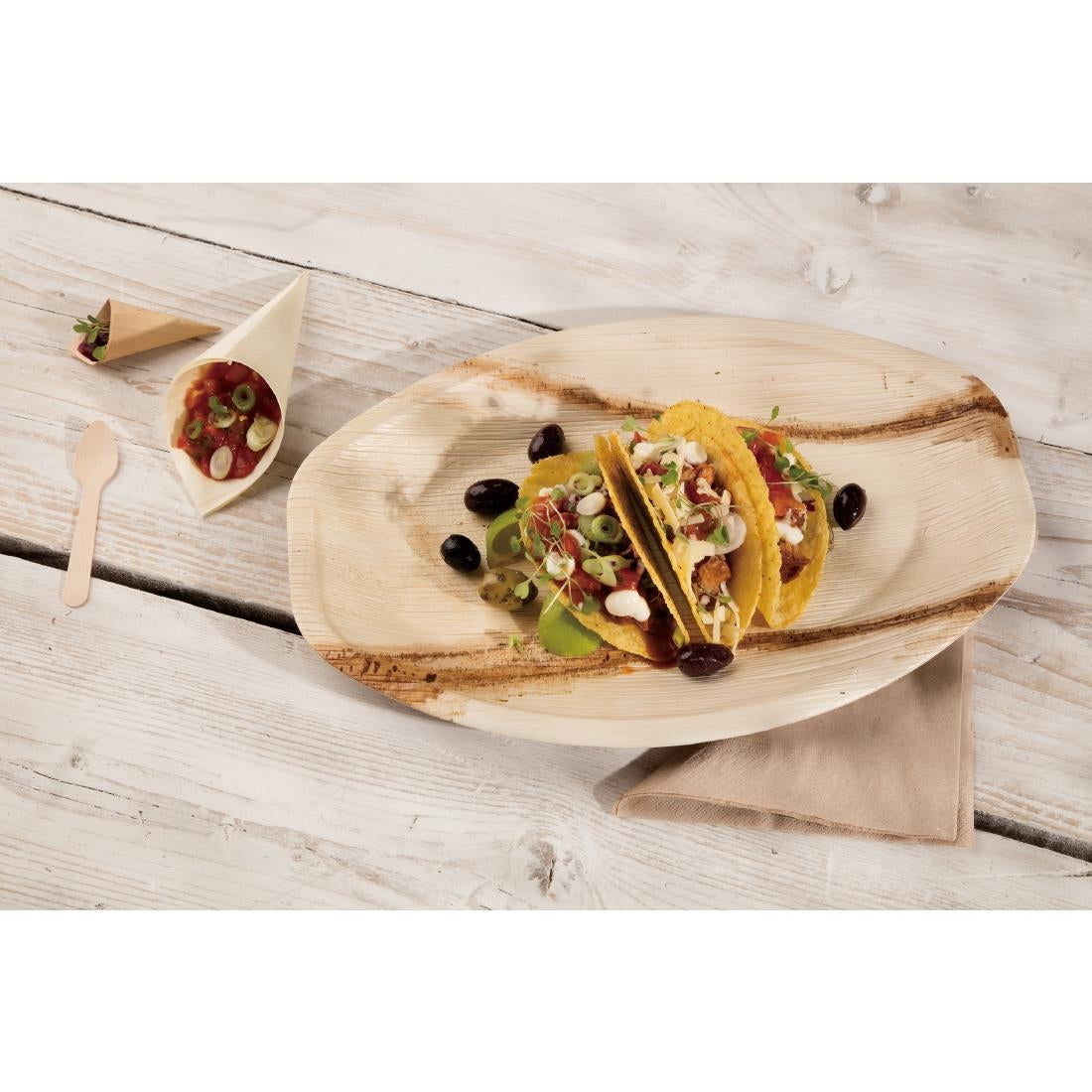 DK389 Fiesta Compostable houten puntzakjes 75mm (100 stuks)