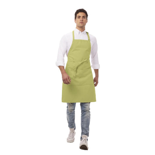 B190 Chef Works halterschort limoen