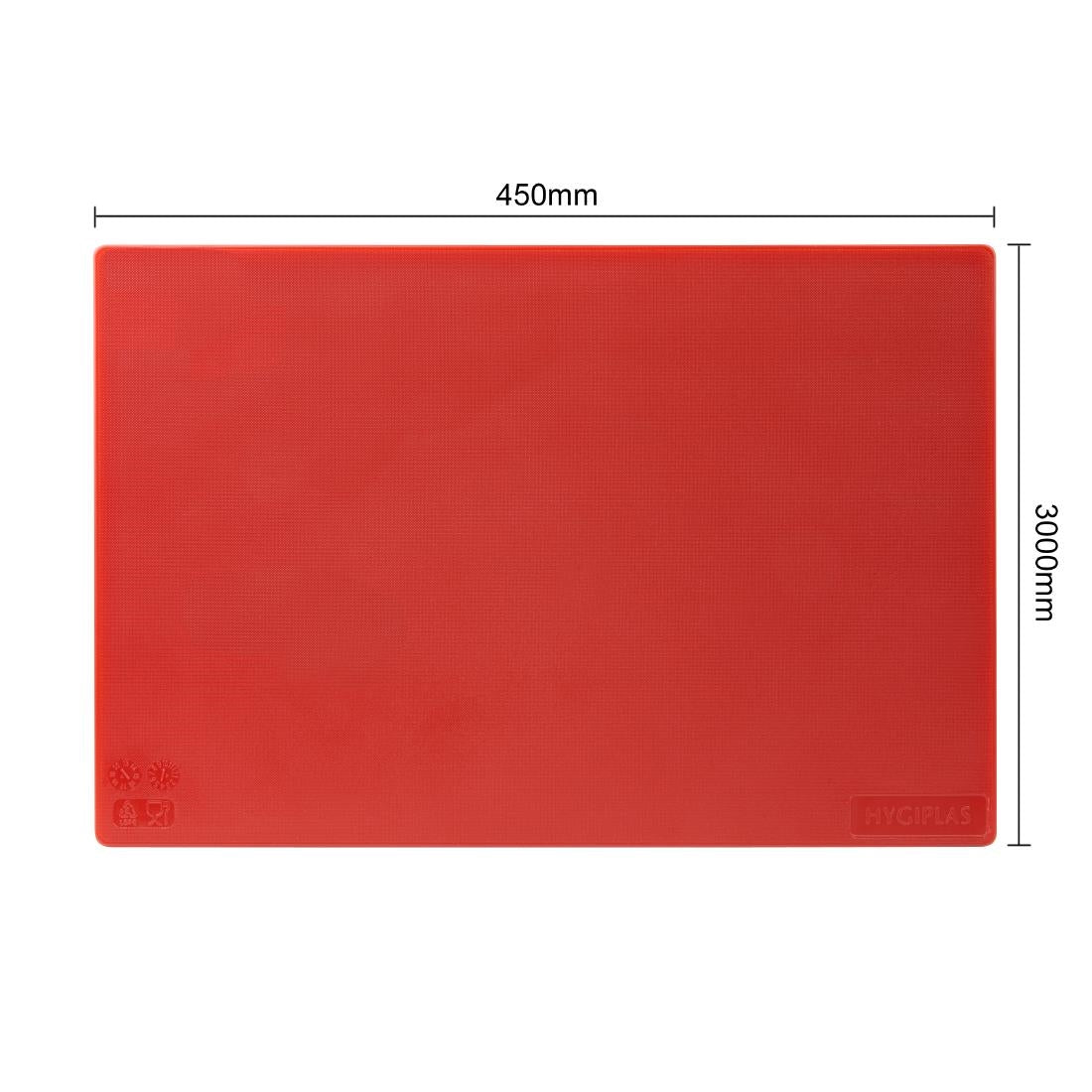 HC870 Hygiplas antibacteriële LDPE snijplanken set 450x300x10mm (Set van 6)