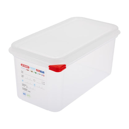 T987 Araven GN 1/3 voedselbak met deksel 6Ltr (4 stuks)
