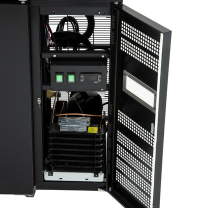 GL456 Polar U-serie dubbele deur back bar toonbank koelkast met laden