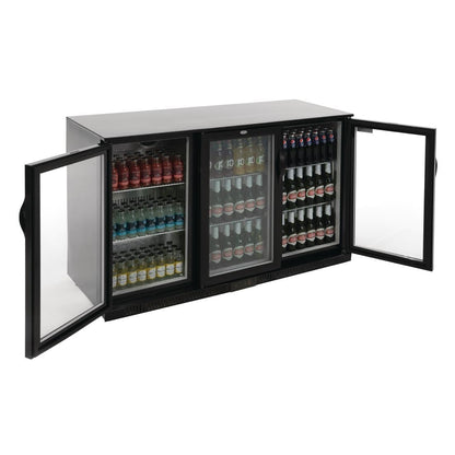 GL004 Polar G-serie 3-deurs barkoeling met klapdeuren zwart 330L