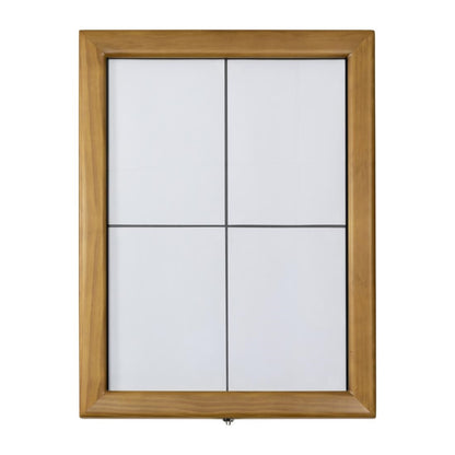 CU938 Securit Teak wit LED informatie 4xA4 display (excl paal en voet)