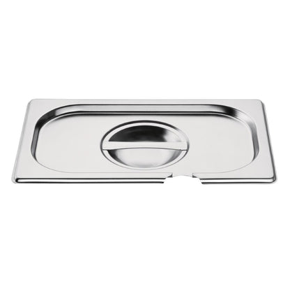 CB174 Vogue RVS deksel met lepeluitsparing GN 1/4