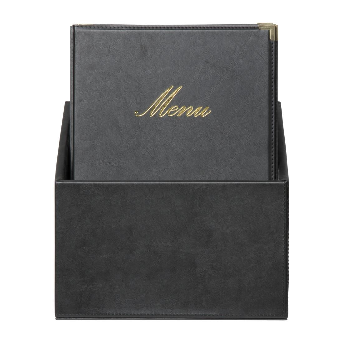 CU929 Securit Classic lederstijl 20 sets 4x A4 menukaarten in 1 doos (1 dubbele inleg inbegrepen)