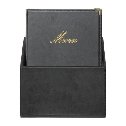 CU929 Securit Classic lederstijl 20 sets 4x A4 menukaarten in 1 doos (1 dubbele inleg inbegrepen)