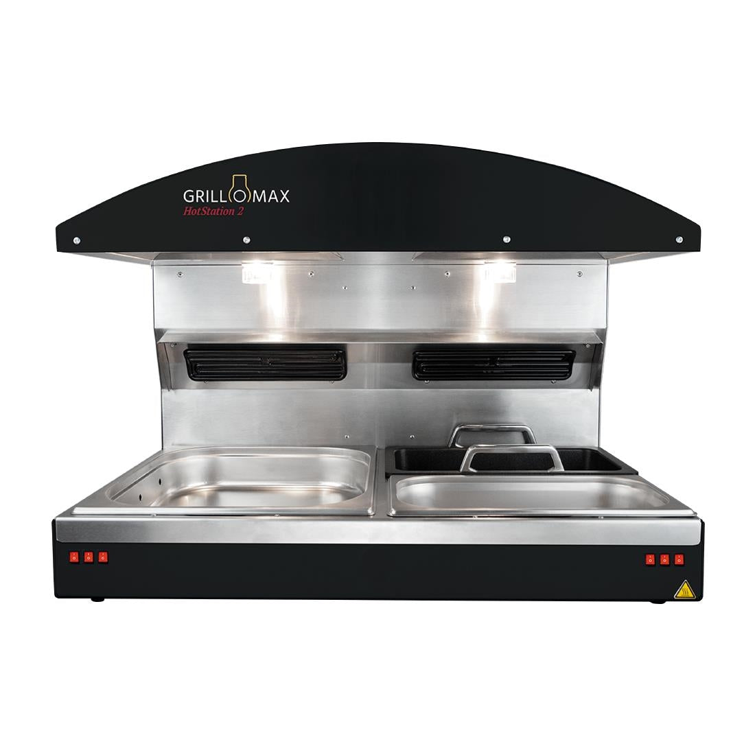 HU432 Verwarmingsstation met 2 GN-containers 2/3 Hotstation 2 Grillomax 3D 2000W