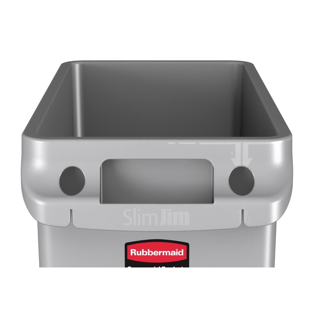 F603 Rubbermaid Slim Jim container met luchtsleuven 60Ltr