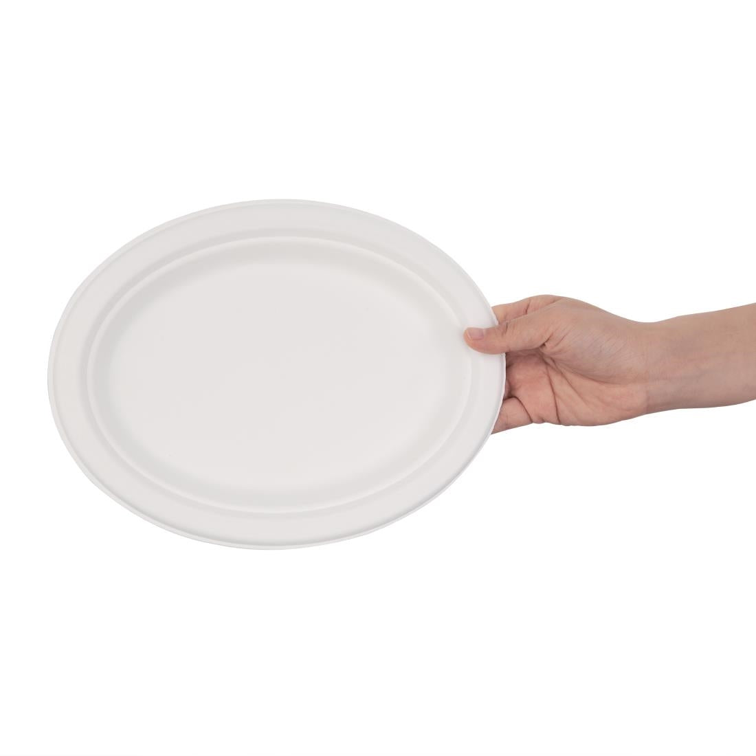 FC534 Fiesta Compostable composteerbare bagasse borden ovaal 198mm (50 stuks)