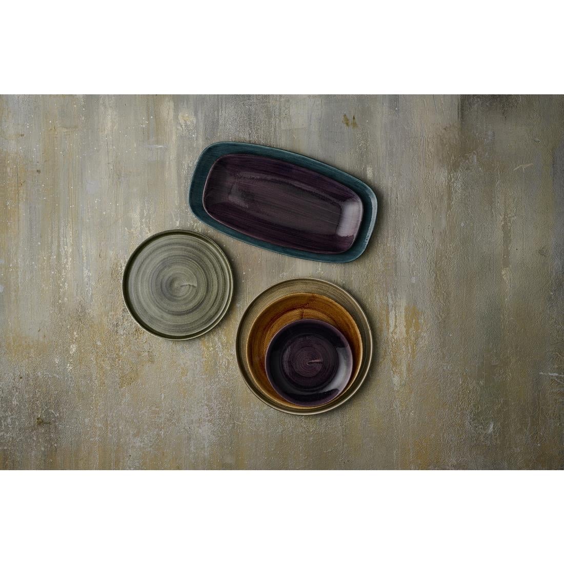 DX059 Churchill Stonecast Patina Cobalt Deep Purple Evolve Coupe Bord 26cm (12 stuks)