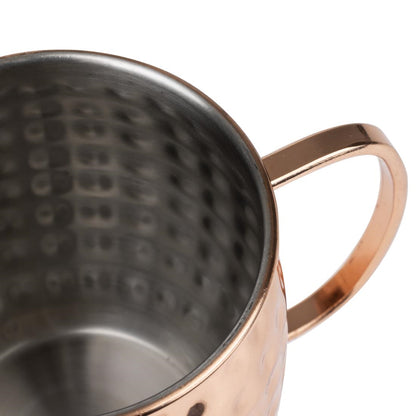 HY114 Olympia Barware Gehamerd RVS Koper Gecoate Mokken 440ml