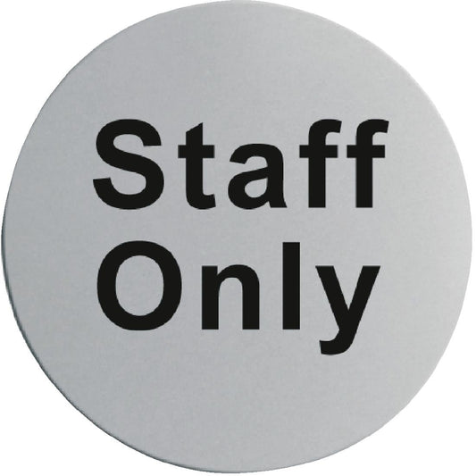 U060 Staff Only RVS deurbord