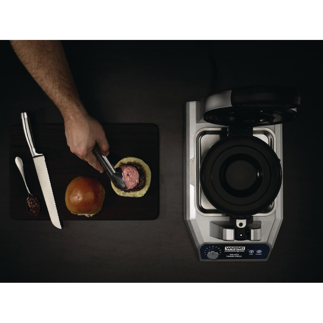 CW554 Waring Commercial gelato panini pers WICSP180E