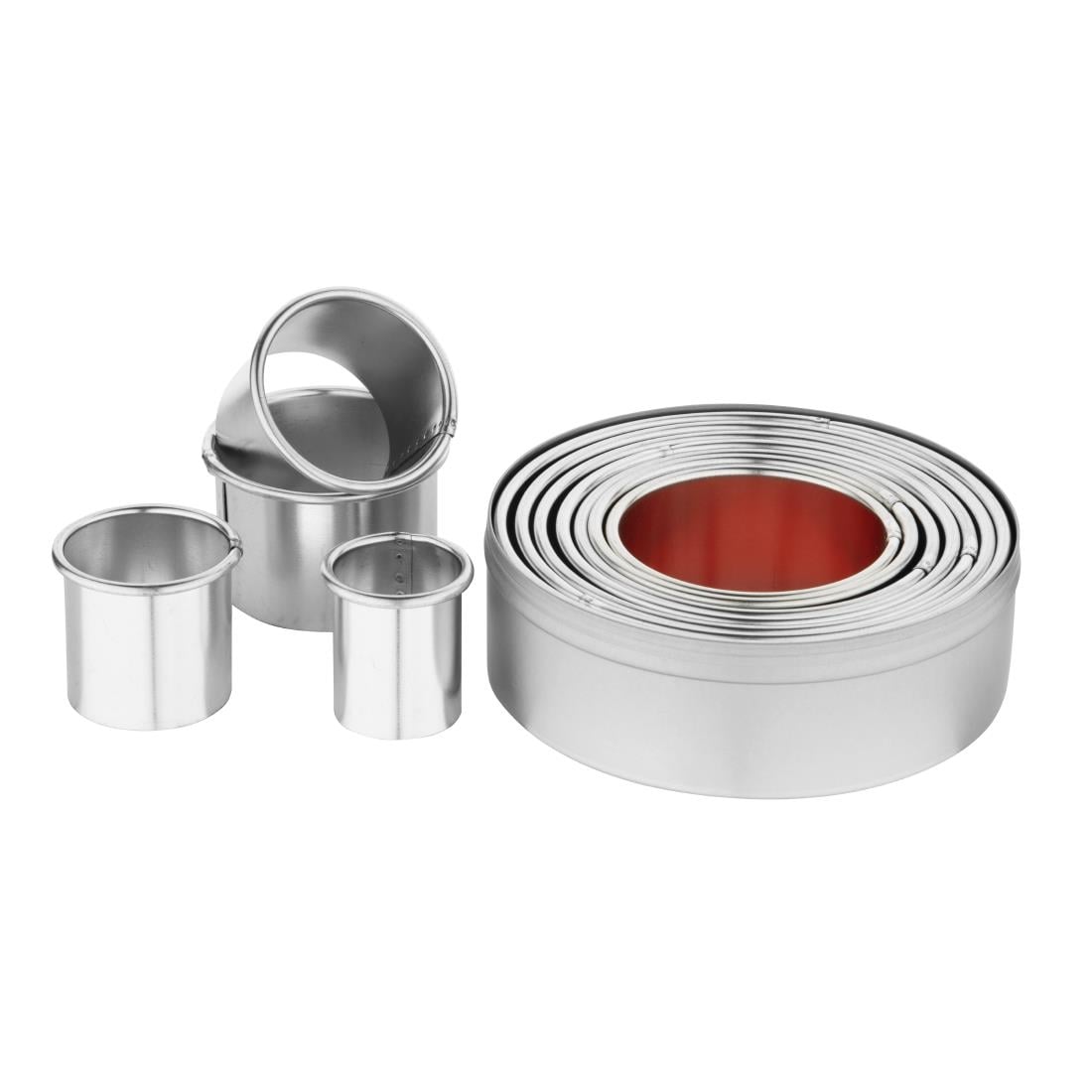 E013 Vogue set ronde uitsteekvormen 2,3 - 9(Ø)cm (11 stuks)