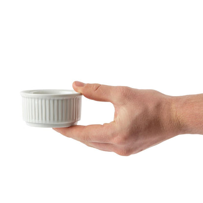 W421 Olympia Whiteware Stapelbare Ramekins 8,5cm (12 Stuks)