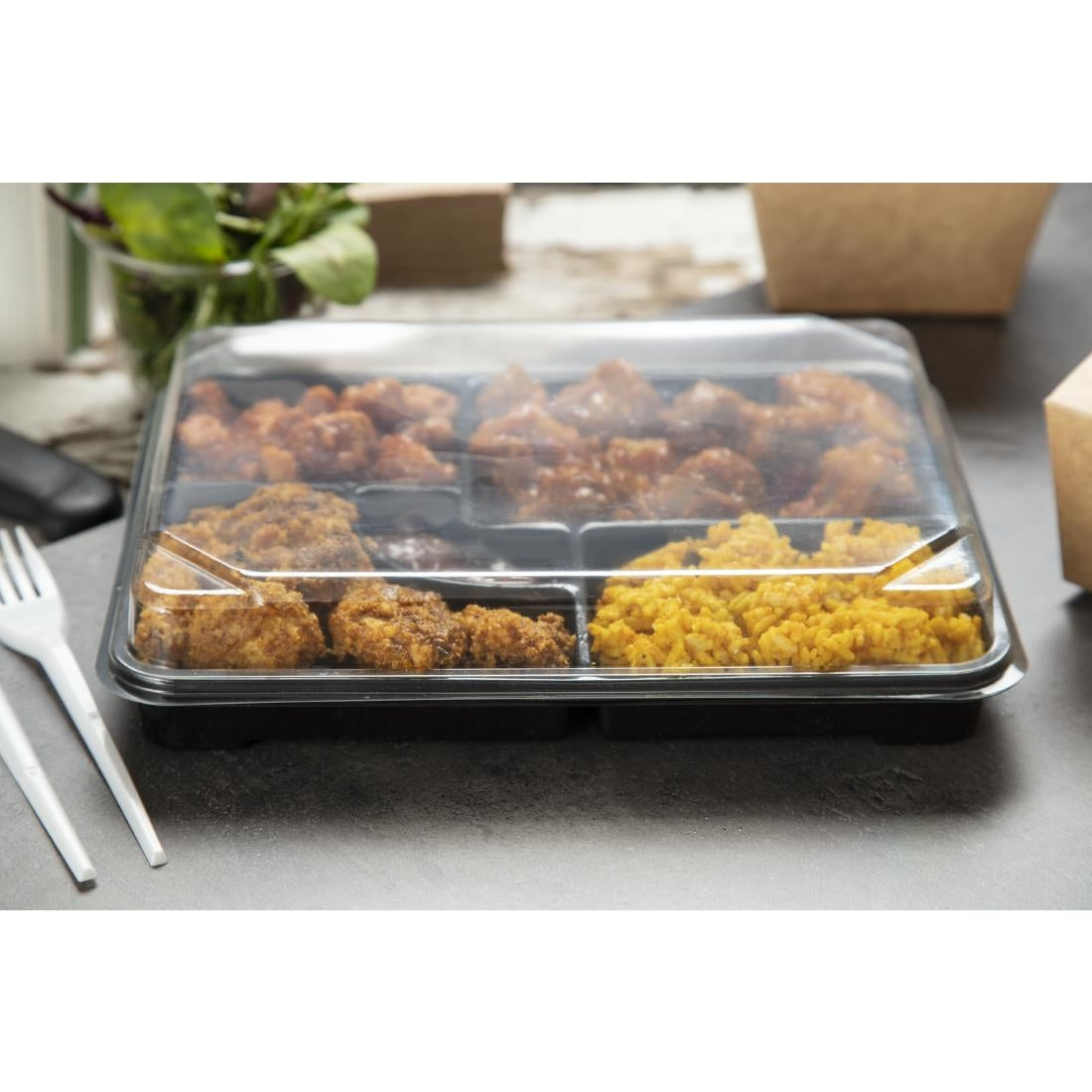 FB290 Faerch recyclebare bentobox deksels 263 x 201mm (90 stuks)