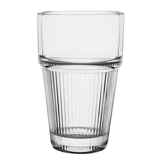 HW796 Olympia Geribbelde Stapelbare Tumblers 300ml (6 Stuks)