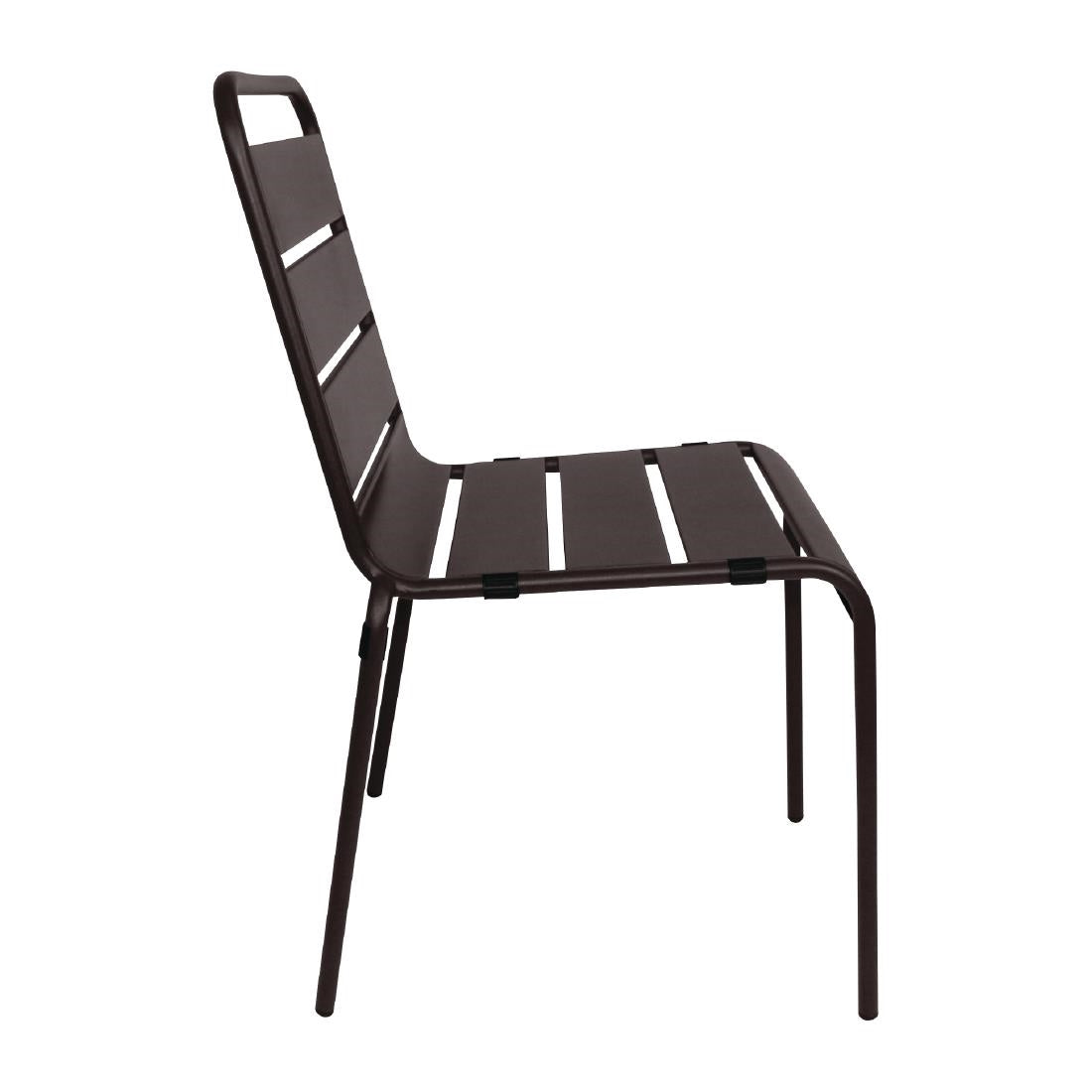 CS728 Bolero stalen stoelen zwart (4 stuks)
