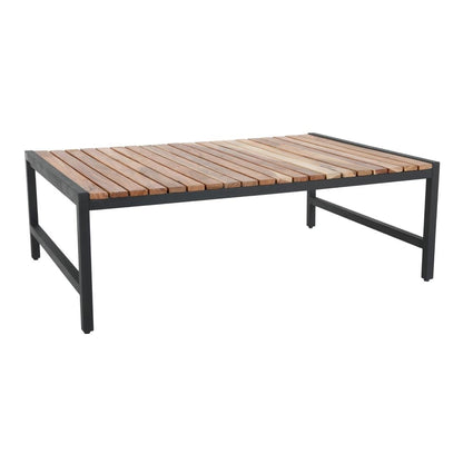DK903 Bolero Lage Salontafel Van Staal En Acacia, 1200x800mm