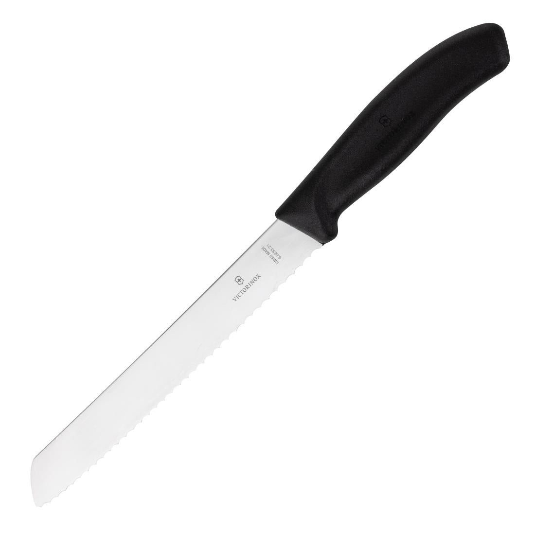 CX745 Victorinox broodmes 21cm zwart (blisterverpakking)