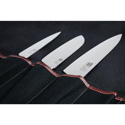 CM555 Boldric canvas messenfoedraal zwart 9-delig