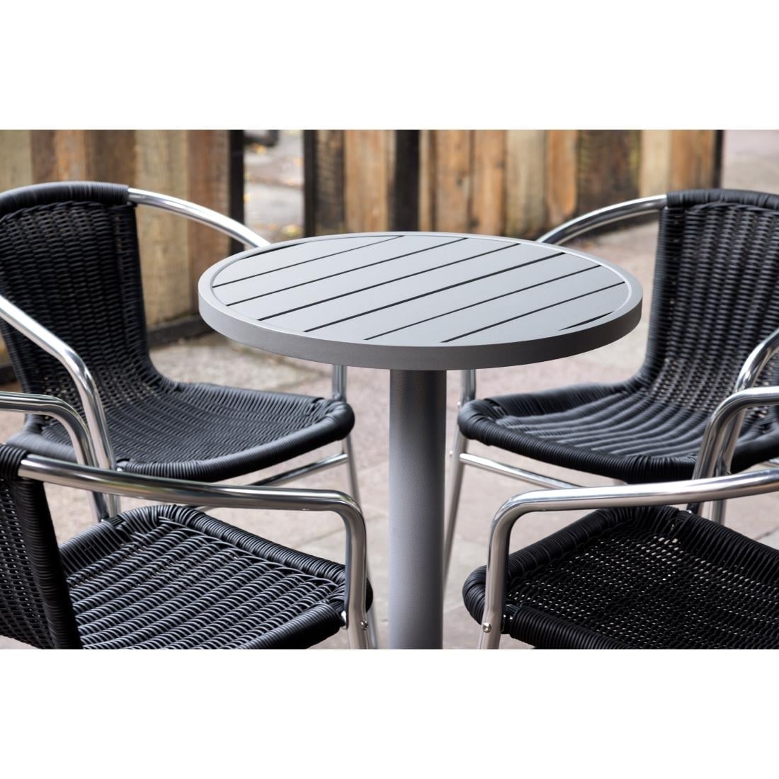 FX038 Bolero aluminium tafelblad rond lichtgrijs 580mm
