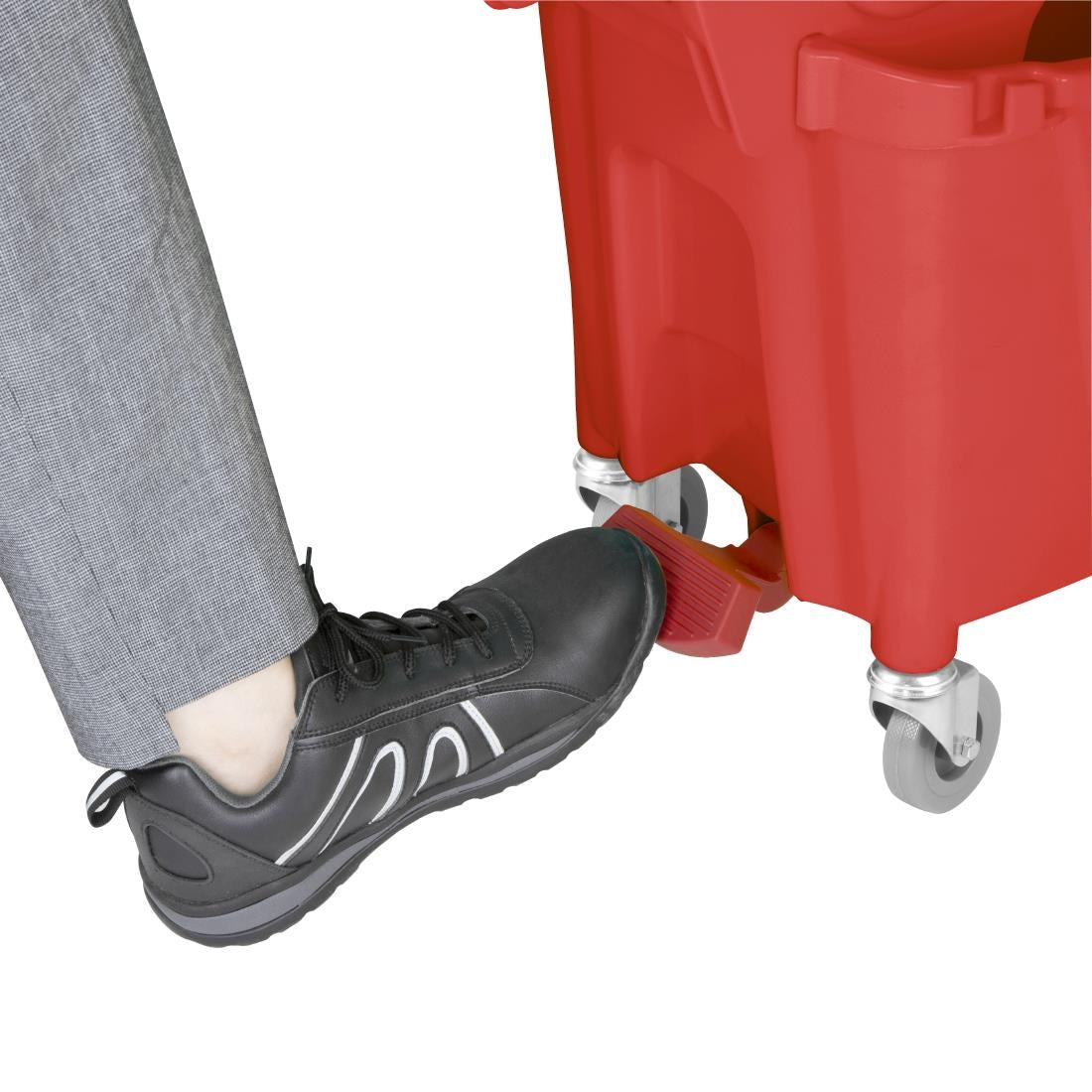 FW868 Jantex 30Ltr Dweilemmer Met Voetpedaalontgrendeling - Rood