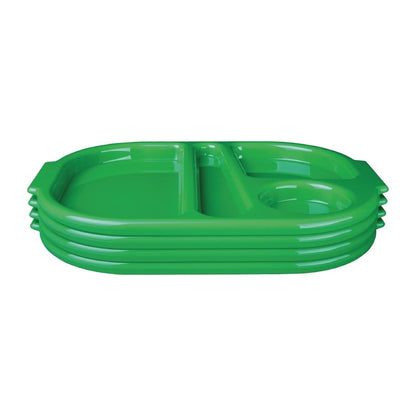 DL128 Olympia Kristallon dienbladen met vakken 32,2x23,6cm groen (10 stuks)