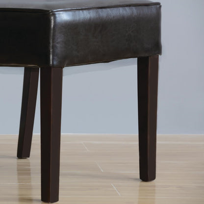 GF957 Bolero robuuste kunstlederen stoel donkerbruin (2 stuks)