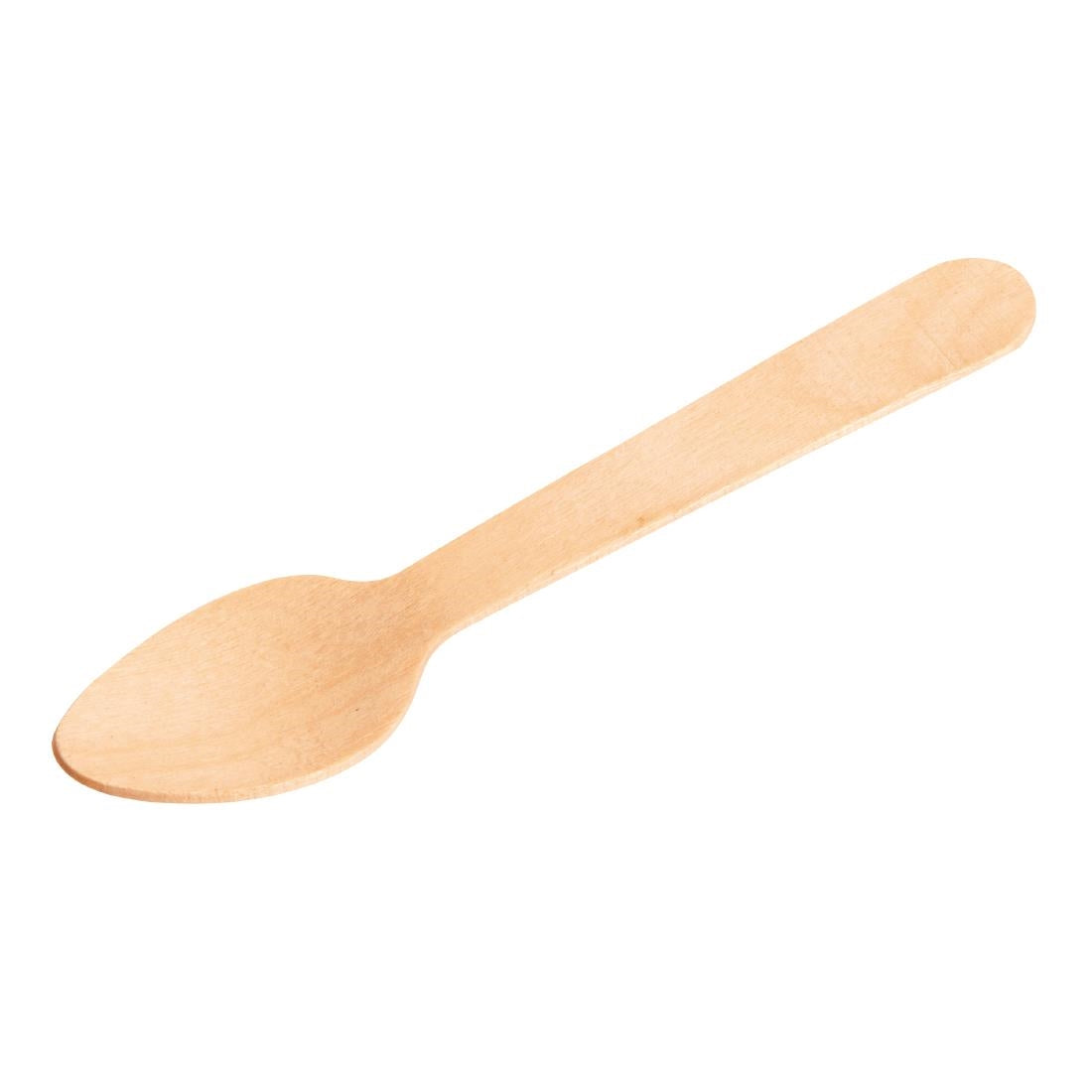 DK398 Fiesta Compostable biologisch afbreekbare houten theelepels (100 stuks)