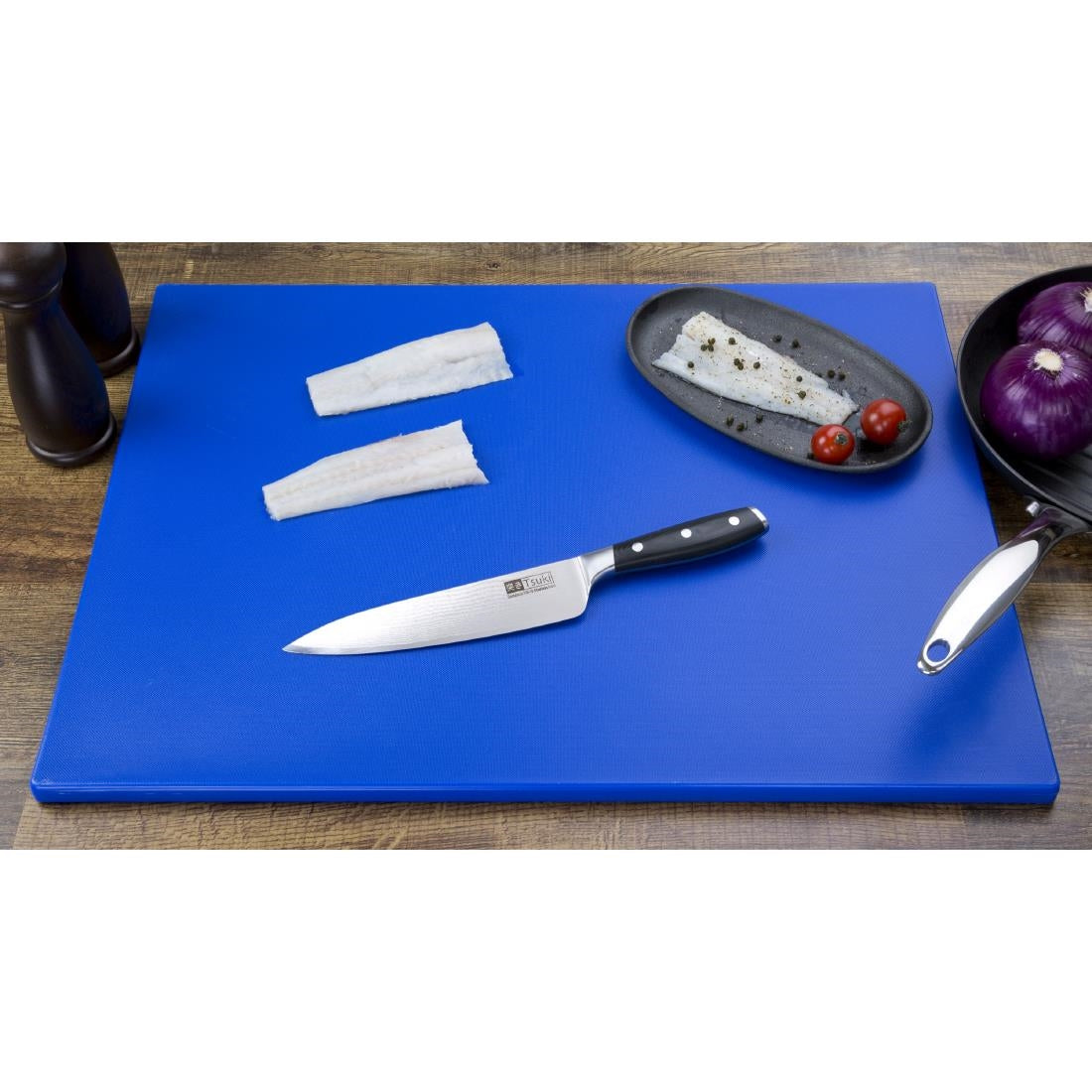 HC872 Hygiplas LDPE extra dikke snijplank blauw 600x450x20mm