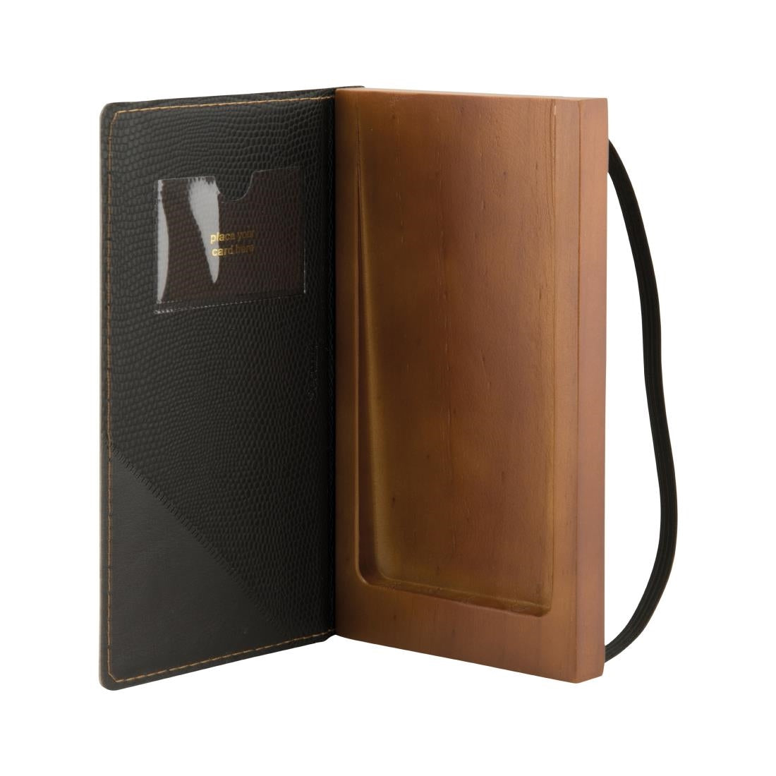 CU933 Securit Trendy lederen houten rekening presentator