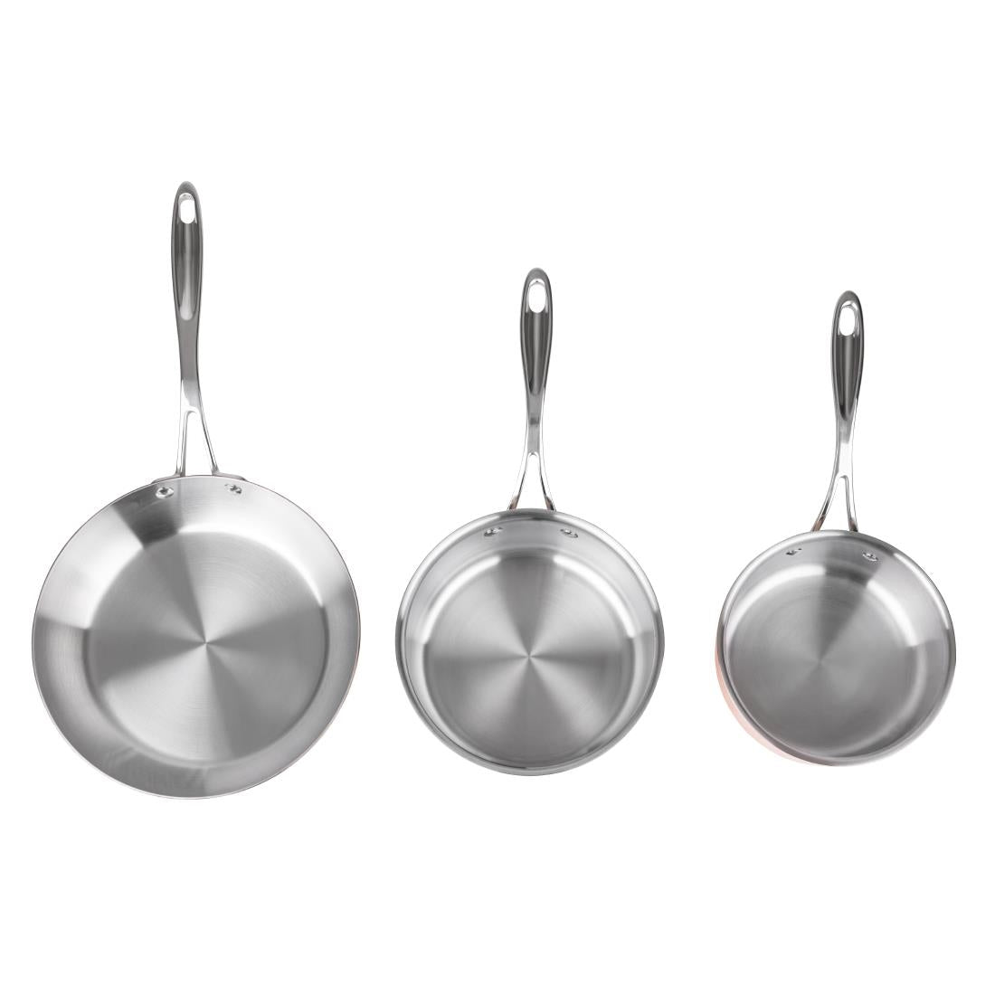 SA655 Vogue cook like a pro 3-delige driewandige koperen pannenset